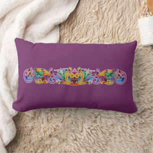 Costa Rican Art Lumbar Pillow