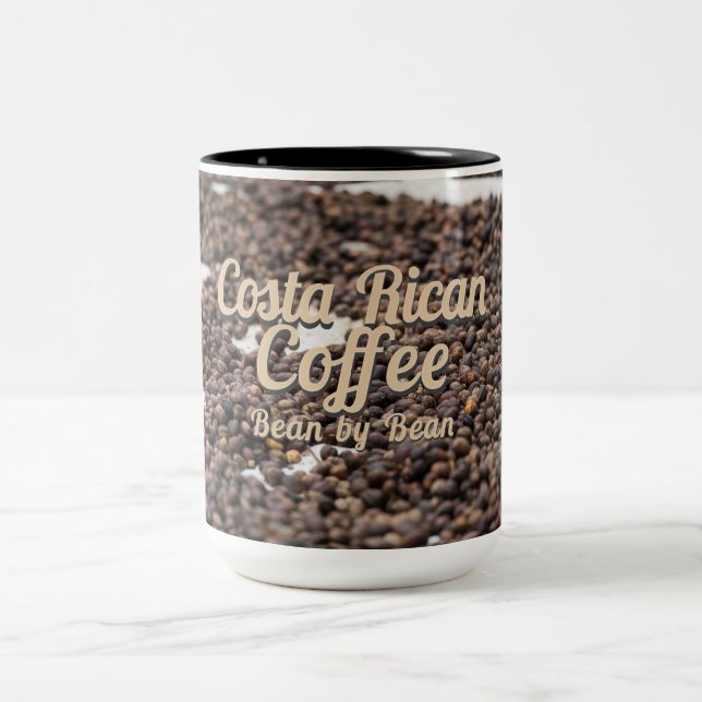 Costa Rican Coffee – Bean by Bean Two-Tone Coffee Mug (Center)