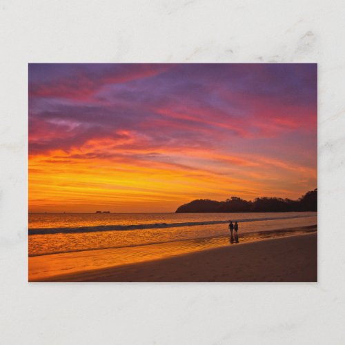 Costa Rican couple at sunset Postcard