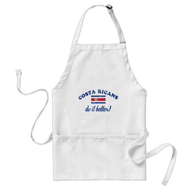 Costa Rican do it better Adult Apron (Front)