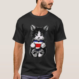 Costa Rican Flag Cat Heart Costa Rica Costa Rican T-Shirt