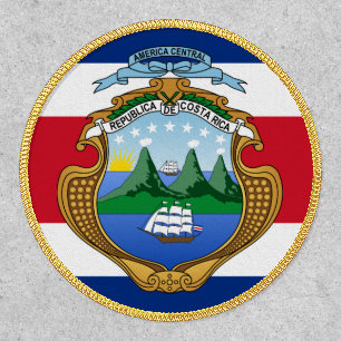 Costa Rican Flag & Coat of Arms, Costa Rica Flag Patch