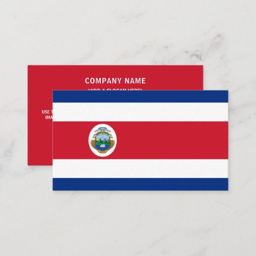 Costa Rican Flag Flag of Costa Rica Business Card
