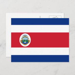 Costa Rican Flag, Flag of Costa Rica Postcard