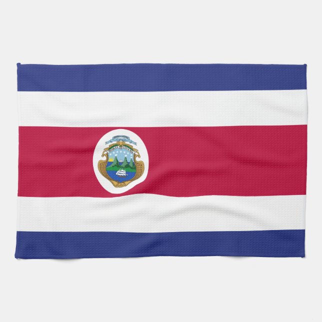 Costa Rican Flag Kitchen Towel (Horizontal)