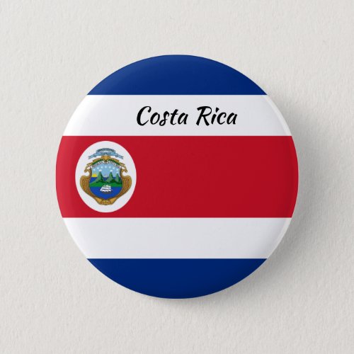 Costa Rican Flag Round Button