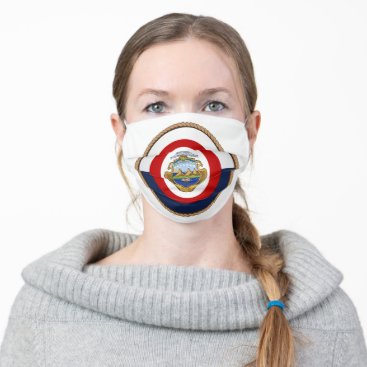 Costa Rican Flag Seal Cloth Face Mask Costa Rican Flag Seal Cloth Face Mask