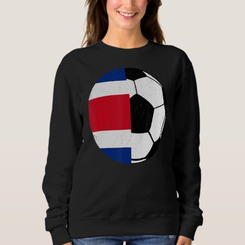Costa Rican Flag Soccer Fans Football   Costa Rica Sweatshirt