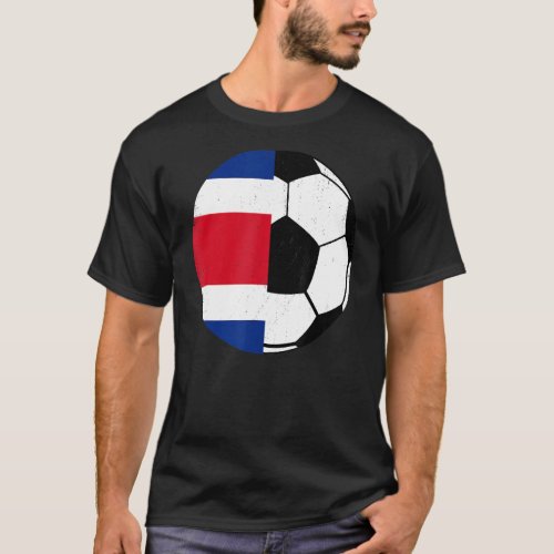 Costa Rican Flag Soccer Fans Football   Costa Rica T_Shirt