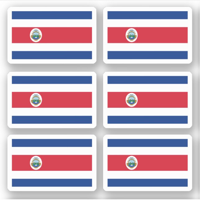 Costa Rican flag Sticker (Front)