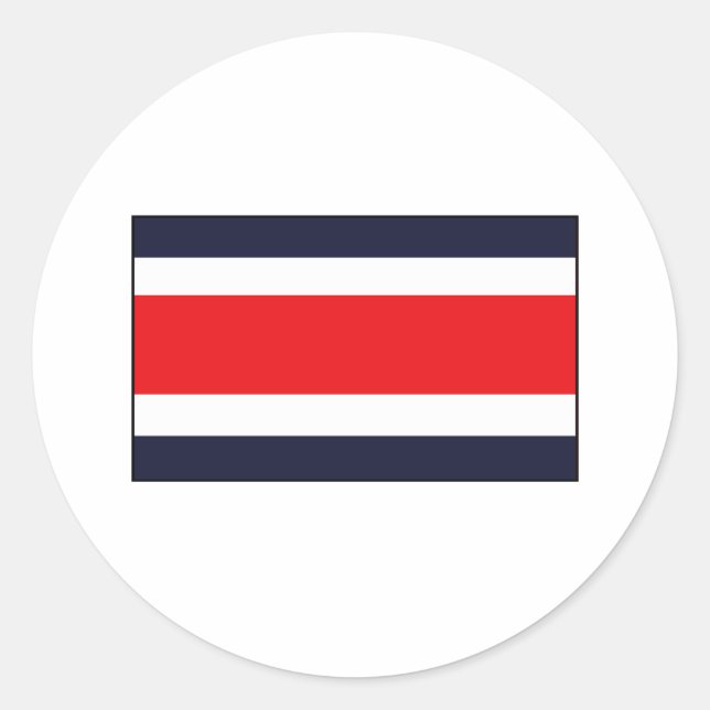 Costa Rican Flag T-shirts and Gifts Classic Round Sticker (Front)