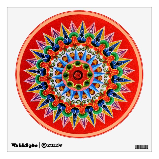 Costa Rican Folklore Art Wall Sticker (Front)