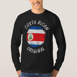 Costa Rican Original Tico Roots Costa Rica Flag T-Shirt