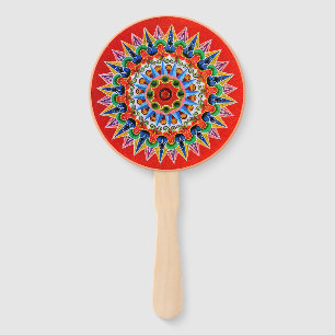 Costa Rican Oxcartwheel Art Hand Fan