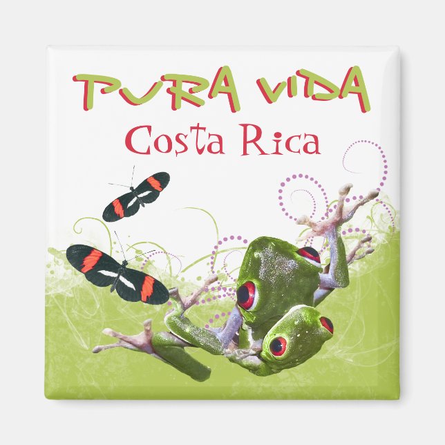Costa Rican Pura Vida Magnet (Front)