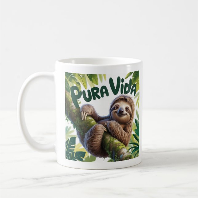 Costa Rican Sloth Bear Coffee Mug (Left)