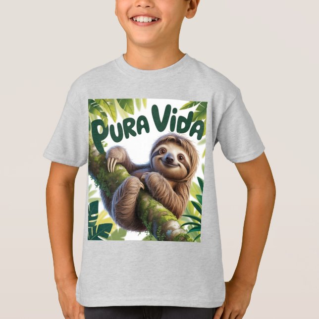 costa rican sloth bear T- shirt (Front)