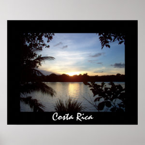 Costa Rican Sunset - Tortuguero Evening Poster