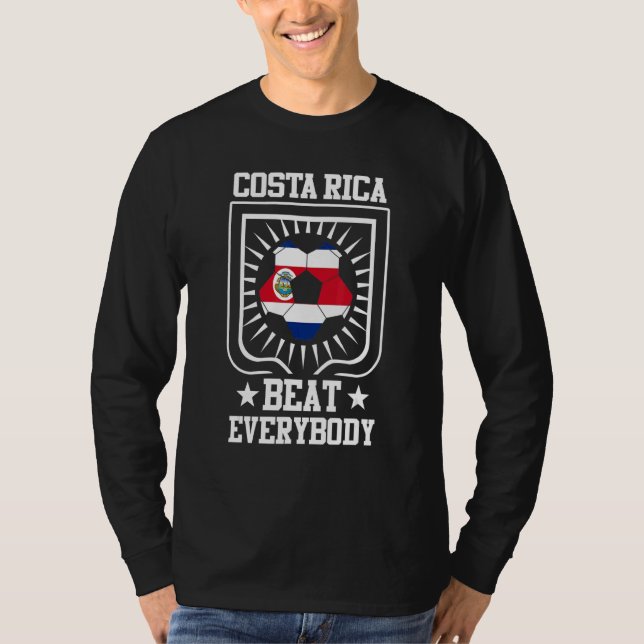 Costa Rican Supporter Player  Costa Rica Beat Ever T-Shirt (Front)