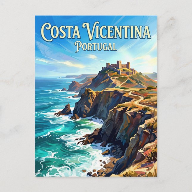 Costa Vicentina Portugal Postcard (Front)