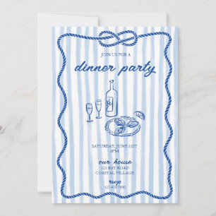Costal Casual Dinner Party Invitation