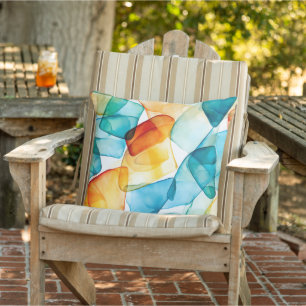 Costal Color Drift Outdoor Pillow