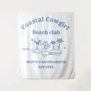 Costal Cowgirl Last Toast Bachelorette Tapestry