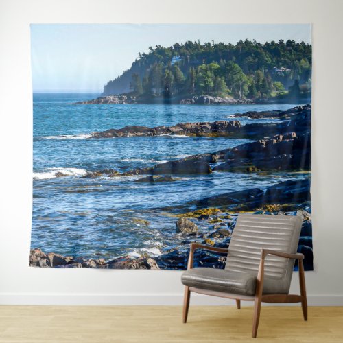 Costal Vibes  Northeastern Rocks and Ocean Tapestry