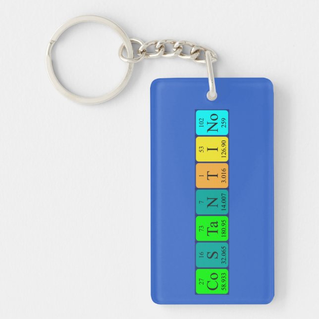 Costantino periodic table name keyring (Front)