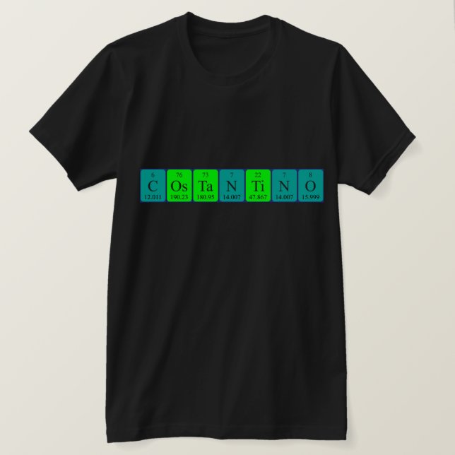 Costantino periodic table name shirt (Design Front)