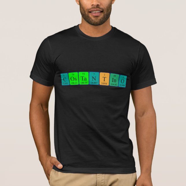 Costantino periodic table name shirt (Front)