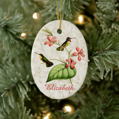 Costas Hummingbird Ceramic Ornament