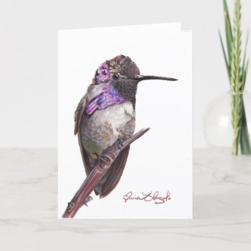 Costas Hummingbird Note Card