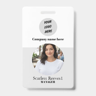 Costom Corporate Employee Business logo & clip Badge