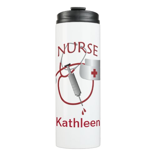 Costom Name Nurses Call the Shots Thermal Tumbler