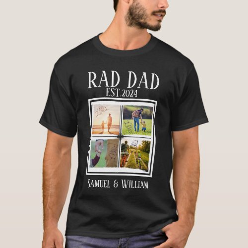 Costum Collage Photos And Texts Shirt For Dad Gift