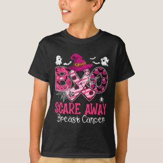 Costume Boo Scare Away Breast Cancer  T-Shirt