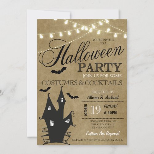 Costume Cocktail Party Invitation