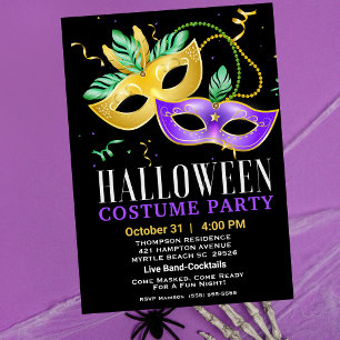 Costume Cocktails Adult Halloween Invitation