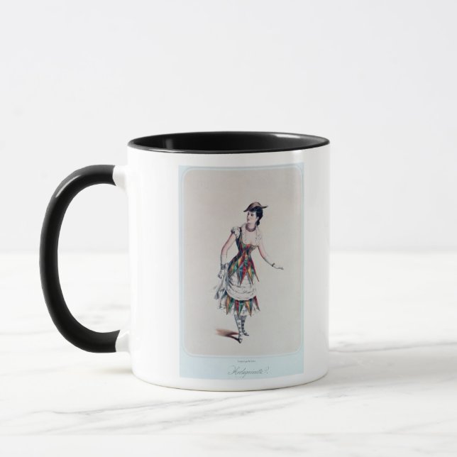 Costume design for a female harlequin, c.1880 mug (Left)