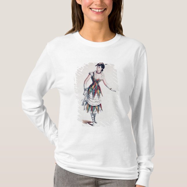 Costume design for a female harlequin, c.1880 T-Shirt (Front)