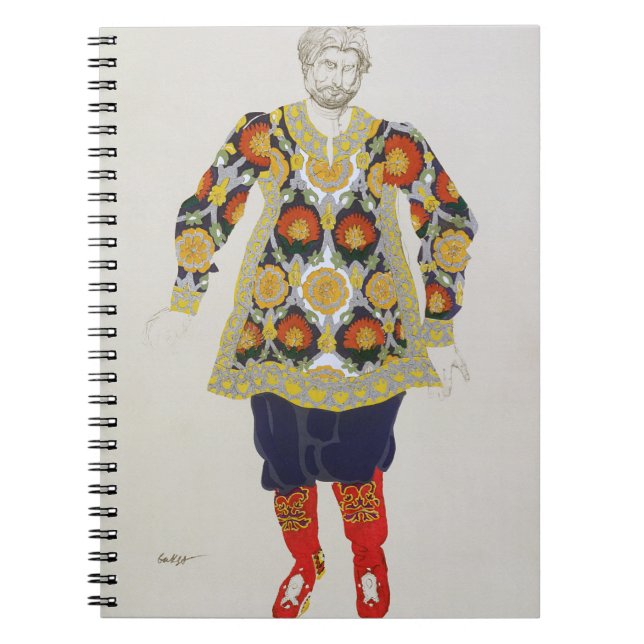 Costume design for a man, from Sadko, 1917 (colour Notebook (Front)