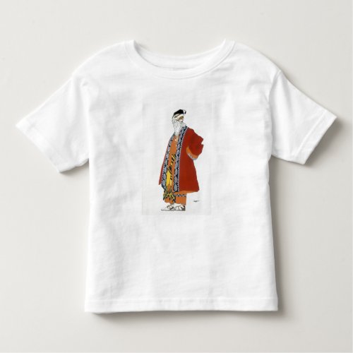 Costume design for an old man in a red coat colou toddler t_shirt