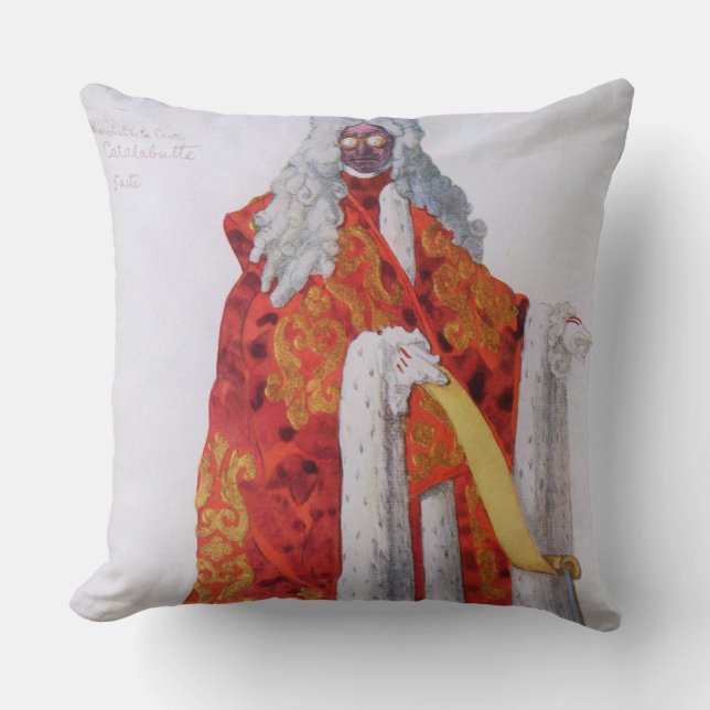 Costume design for Marshal Cantalabutte, from Slee Throw Pillow (Front)