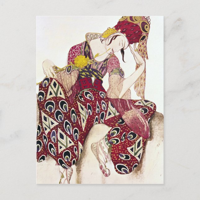 Costume design for Nijinsky at ballet 'La Postcard (Front)