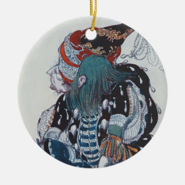 Costume design for the Pageboy of the wicked fairy Ceramic Ornament (Front)