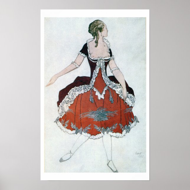 Costume design for The Princess Aurora, from Sleep Poster (Front)