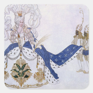 Costume design for The Queen and Her Pages, from S Square Sticker