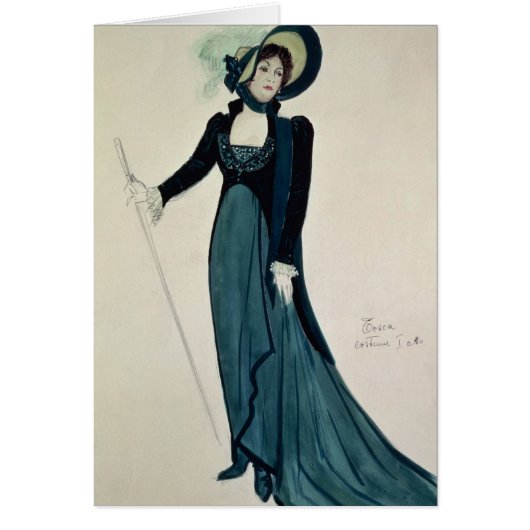 Costume design for Tosca Cards (Front)