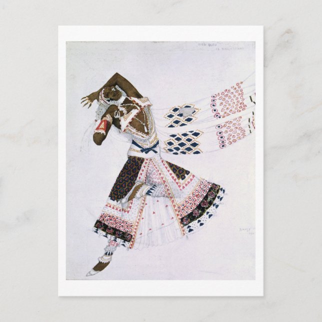 Costume design from Le Dieu Bleu, 1911 (colour lit Postcard (Front)